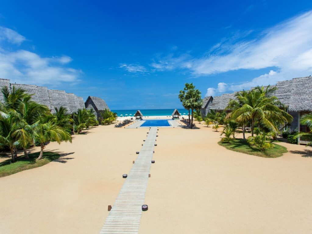 Beachfront Resort in Pasikuda with Traditional Sri Lankan Chalets